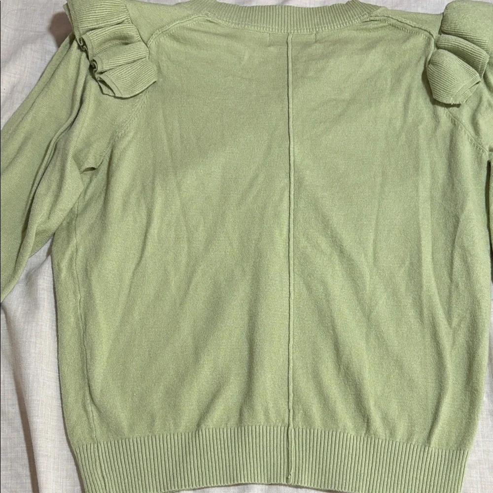 Truth Women’s Light Green V-Neck Sweater L - Picture 6 of 9